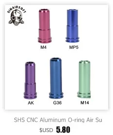 SINAIRSOFT SHS 7075 Алюминий ЧПУ одно уплотнительное кольцо Preventg утечки воздуха печать M4 насадка для страйкбола AEG Пейнтбол Принадлежности для