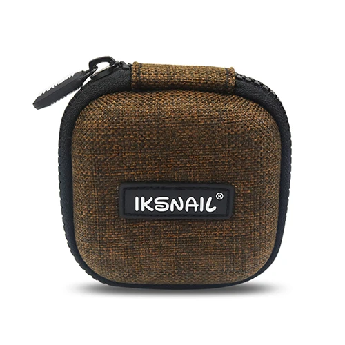 IKSNAIL коробка для наушников волоконные наушники с «молнией» наушники-вкладыши жесткий чехол для хранения переносная сумка для хранения sd-карт - Цвет: Khaki
