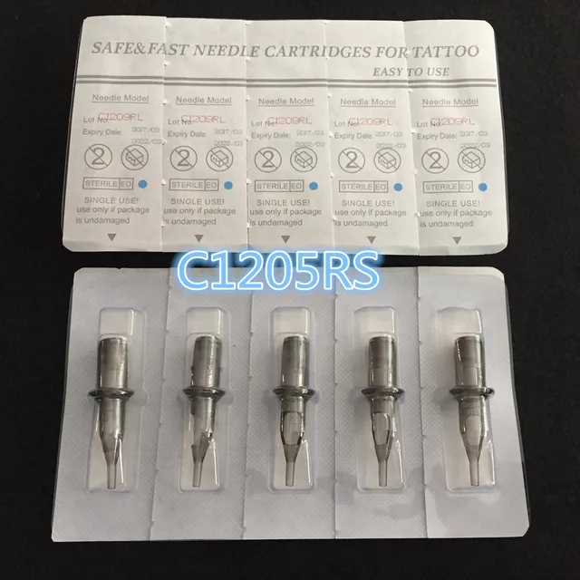 Arrive 20PCS C1205RS Cartridge Tattoo Needle Tubes Round Shader 5 Permanent Makeup Eyebrow Needle Tips RS5 Supply AHN-5RS# Arrive 20PCS C1205RS Cartridge Tattoo Needle Tubes Round Shader 5 Permanent Makeup Eyebrow Needle Tips RS5 Supply AHN-5RS#