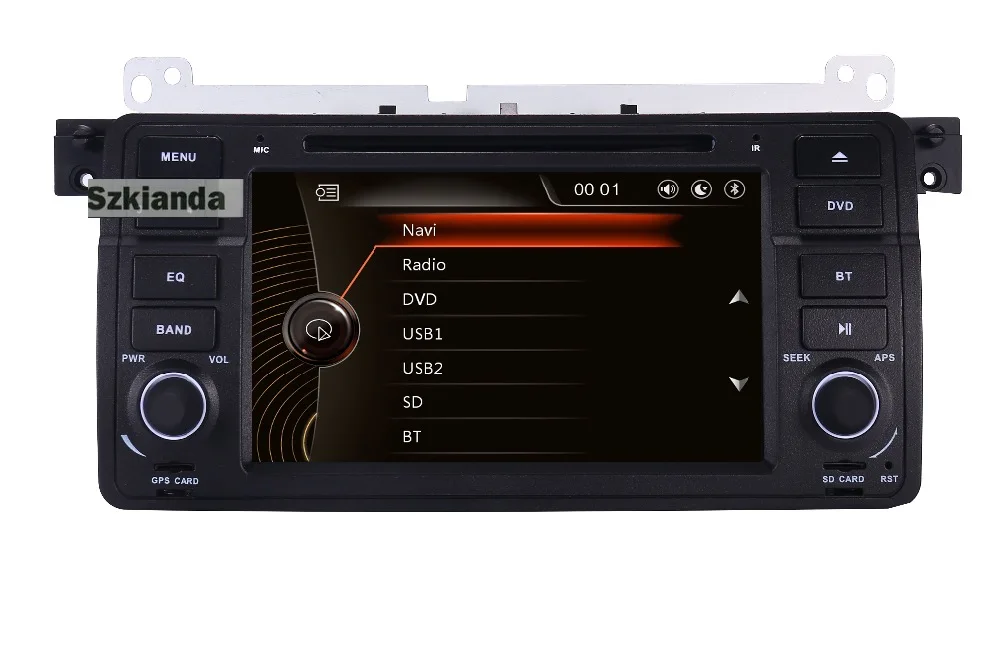 Sale Factory Price 1 Din Car DVD Player for BMW E46 M3 With GPS Bluetooth Radio RDS USB Steering wheel Canbus Free Map+Camera MIC 12