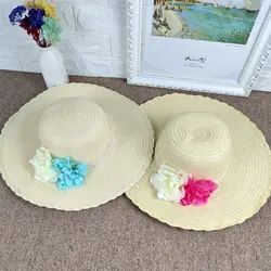 Милые женские солнечные шляпы девушки соломы Пион цветок товары для кошек Открытый Досуг Пляж Солнцезащитная шляпа Бесплатная доставка
