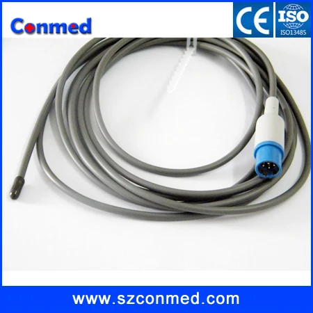Siemens Adult Esophageal-Rectal temperature probe,Round 7pin connector,5mm Tip .
