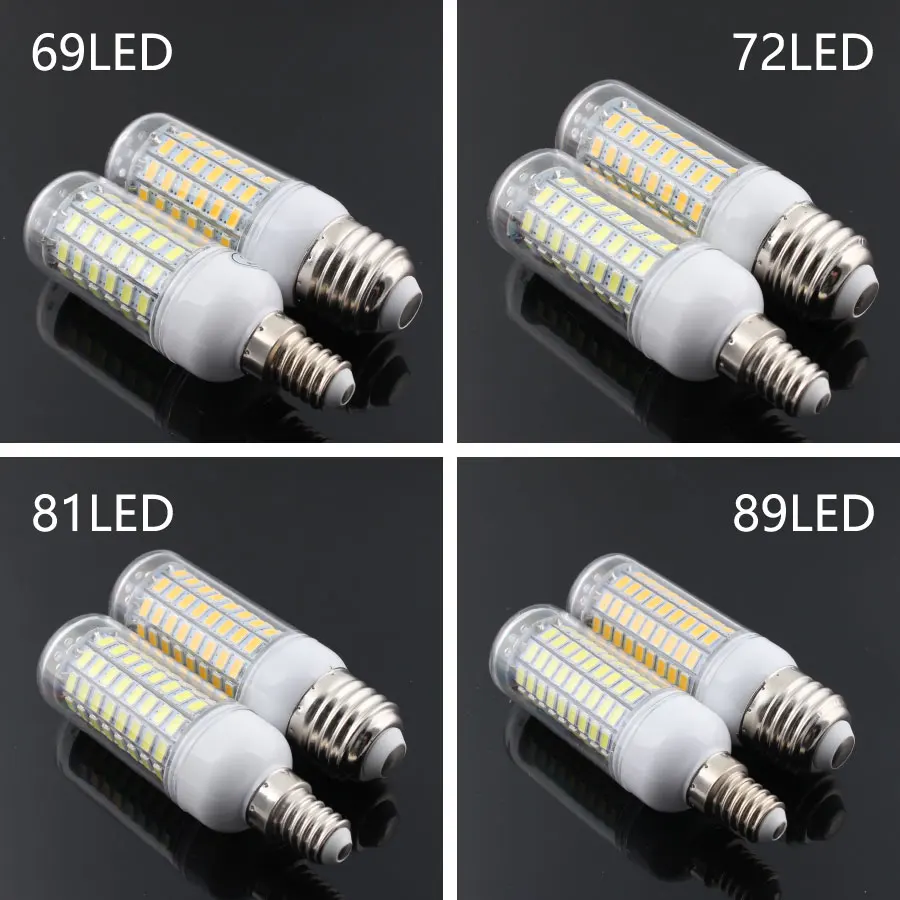 

220v Led Lamp Bulb E27 E14 5730 Warm White Smart Home Bulb Led Lamp Light Bulb E14 Led E27 Lamp Smart Home 24 36 48 56 69 72LEDs