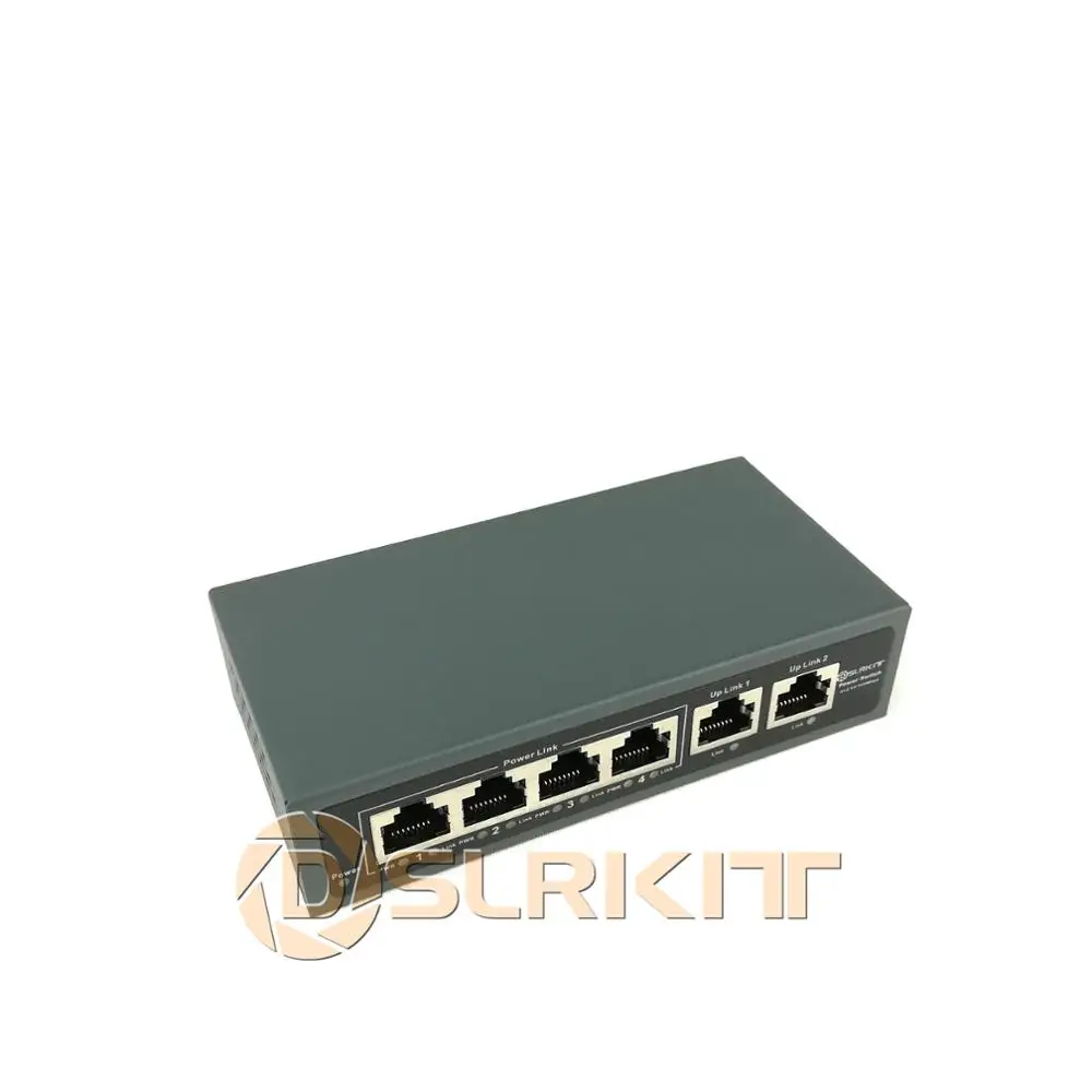 DSLRKIT 6 портов 4 PoE инжектор питания через Ethernet коммутатор 48 в 96 Вт