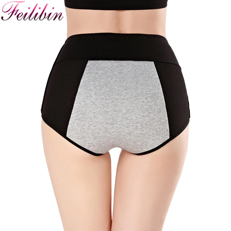 

Feilibin Menstrual Period Panties Women Cotton Physiological Panties High Waist Ladies Leak Proof Health Underwear Girls Briefs