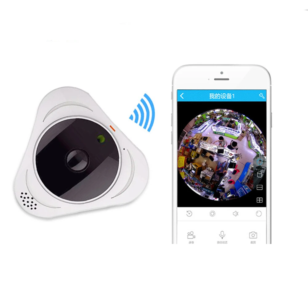 

Fisheye IP Wifi Camera 960P HD 1.3MP Panorama 360 Degree IR-Cut P2P SD Card CCTV Security Mini VR 3D Cam Motion Detect