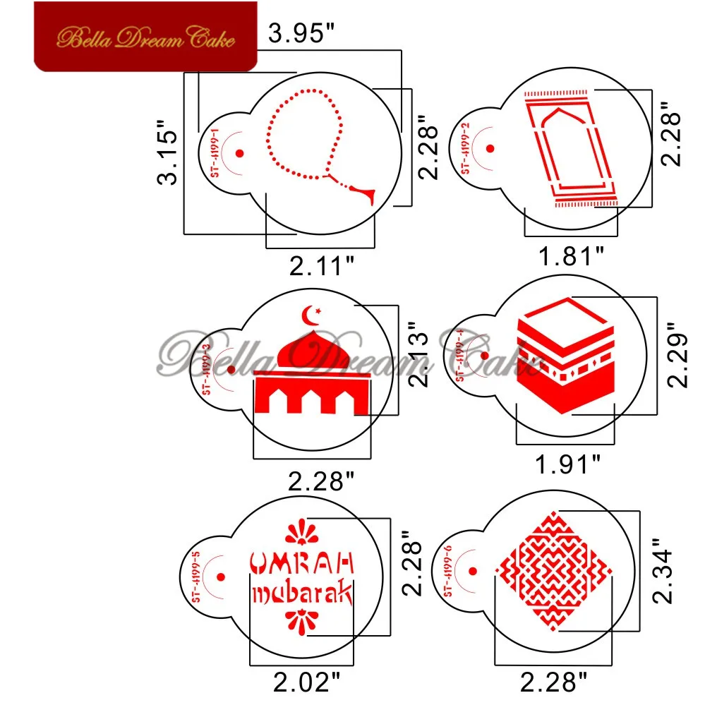 Eid Mubarak трафарет для печенья Рамадан мусульманские формы для выпечки кофе шаблон печенье помадка форма торт декоративные инструменты для выпечки - Цвет: st-4199
