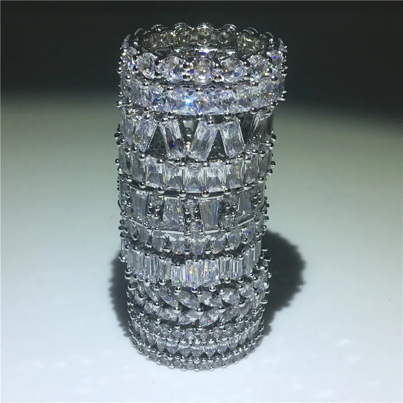choucong 9 Styles Eternal Finger ring 5A zircon Cz 925 Sterling silver Engagement Wedding Band Rings For Women Men bijoux Gift