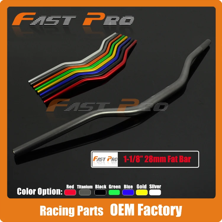 

Titanium Motorcycle Motocross 1 1/8" 28mm Handlebars Handle Tubes Fat Bars For Dirt Bike Bosuer KAYO Xmotor Apollo MX Enduro