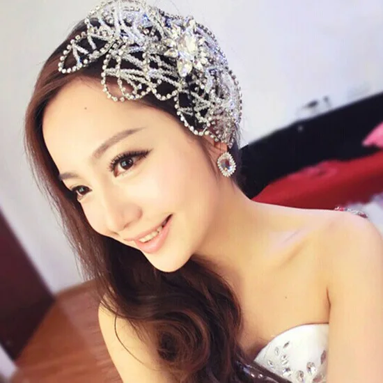 Moda The Great Gatsby Acessório Flor de Cabelo Jóias Pente de Strass Pedaço De Cabelo de Cristal Para Nupcial Da Dama de Honra (1)