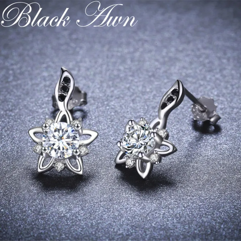 Женские серьги гвоздики из серебра 1 8 пробы 925 г|stud earrings|earring star sterling silver |