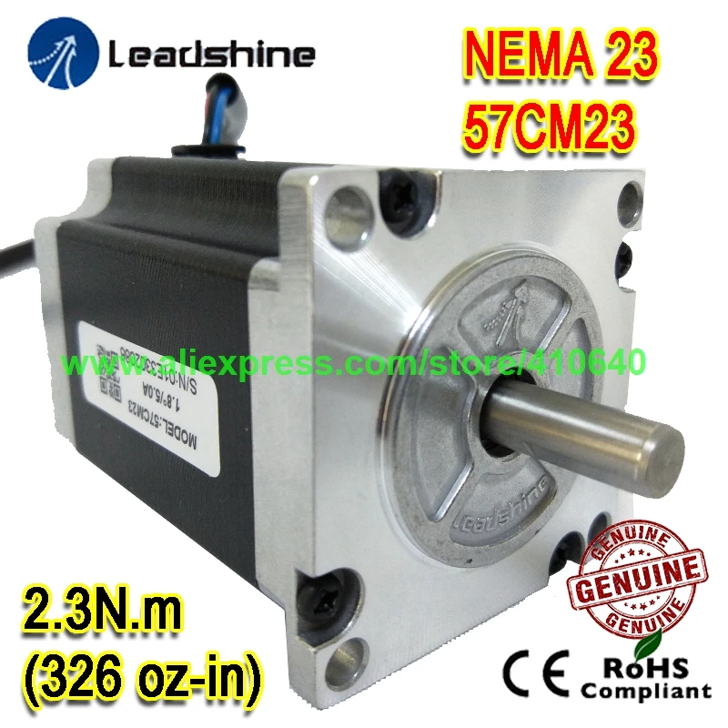 

NEW ARRIVAL NEMA23 Stepper Motor 57CM23 8 mm Shaft 5 A 2.3 N.M Torque 76 mm Length 4 Wires GENUINE Leadshine BETTER QUALITY