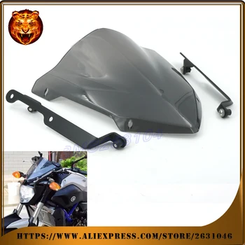

Motorcycle Windshield Windscreen Pare-brise Smoke PVC For YAMAHA MT07 MT-07 FZ-07 FZ07 2014 2015 2016 NEW STYLE Racing