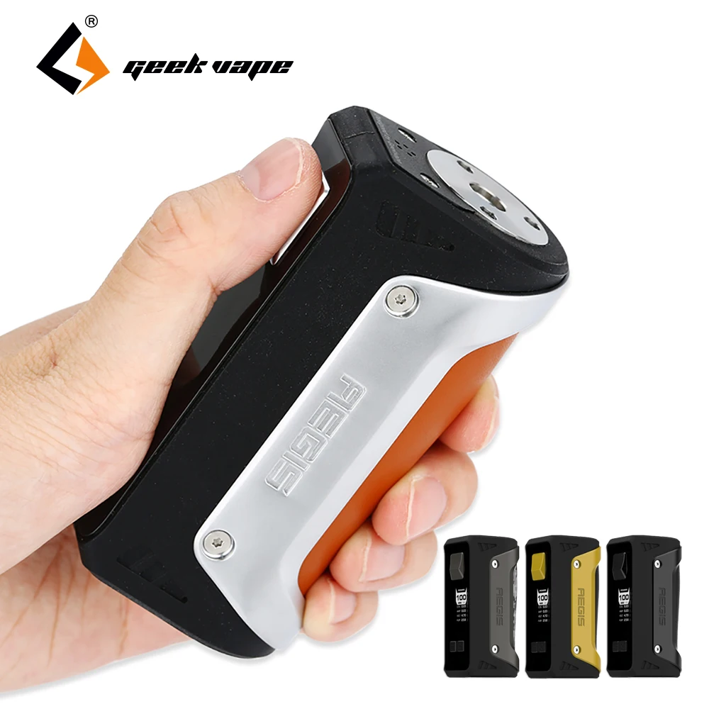 

Original 100W GeekVape Aegis TC Box MOD IP67 Grade the Most Robust Vape Mod 18650/26650 Battery for E Cig Atomizer no Battery