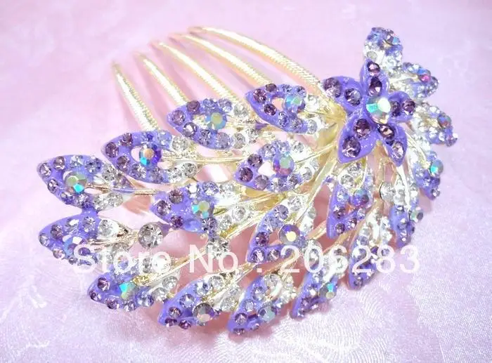 

Fashion crystal women Hair Comb flower Hair stick hairpin F1793