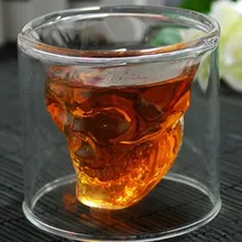 Стеклянный стакан для вина 84 прозрачный стеклянный хрустальный череп, голова водка; Вино чашка, чашка в подарок с розничной коробкой