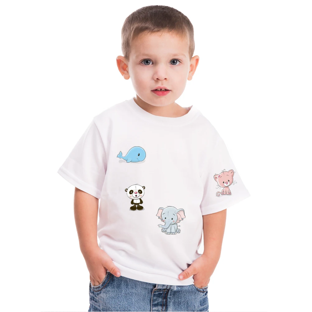 Large Iron on Transfers for Clothing Cartoon Animal Stickers on Clothes Patch Household Heat Transfer Applique Accessory Badges