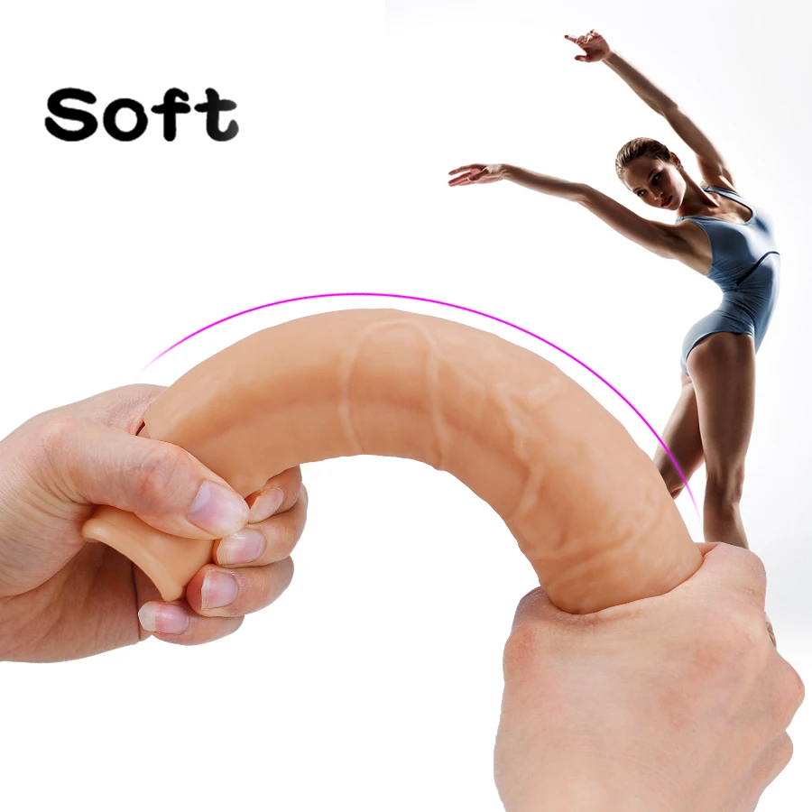 Tanie HWOK realistyczne duże Dildo dla kobiet sztuczny penis damski masturbator z przyssawką ogromne Dildo G punkt Sex zabawki dla dorosłych