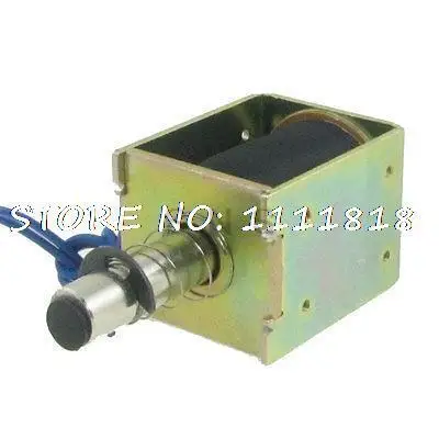 

DC 24V 0.48A Push Type Linear Motion Open Frame Solenoid 18mm Stroke