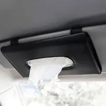 Автомобильный солнцезащитный козырек полиуретановая кожа коробка авто клип держатель бумажные салфетки, аксессуары