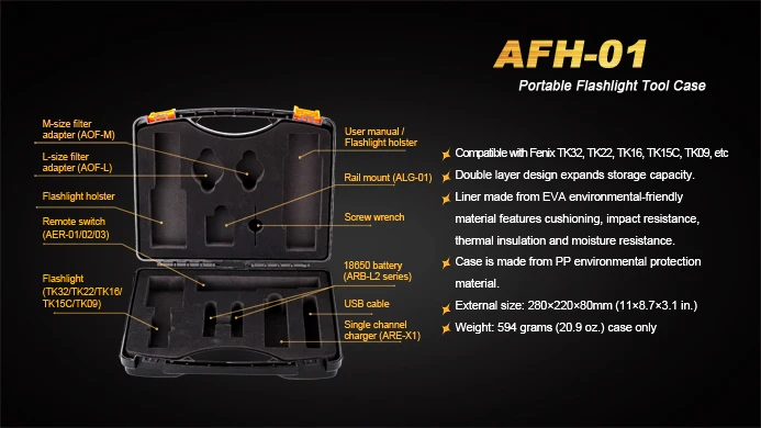 FENIX AFH-01 Портативный фонарик инструмент Чехол подходит для TK32 TK16 TK22 TK15C TK09 ALG-01 являются-01 \ 02 \ 03 ARB-L2 ARE-X1