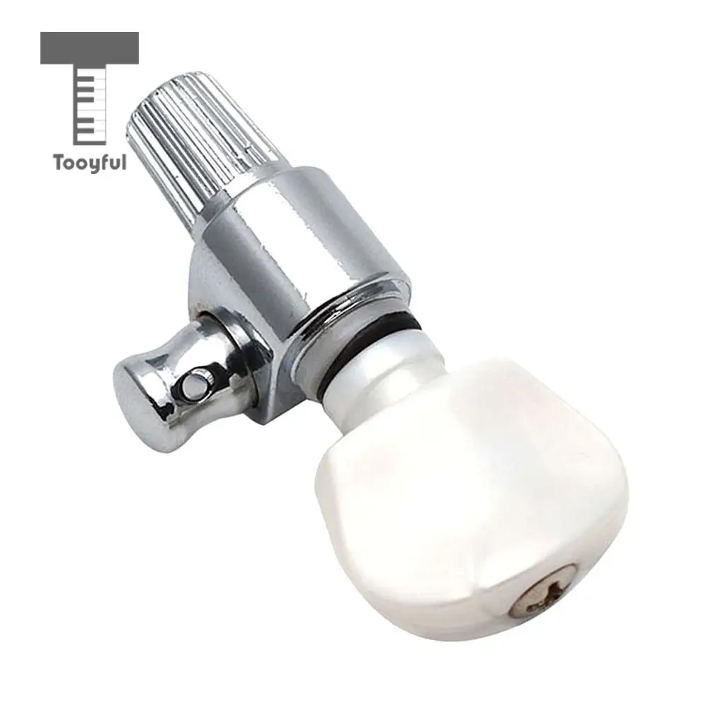Banjo 5th Geared Tuning Peg Tuner Machine Head with White Pearl Button for Banjo Replacement Accessory