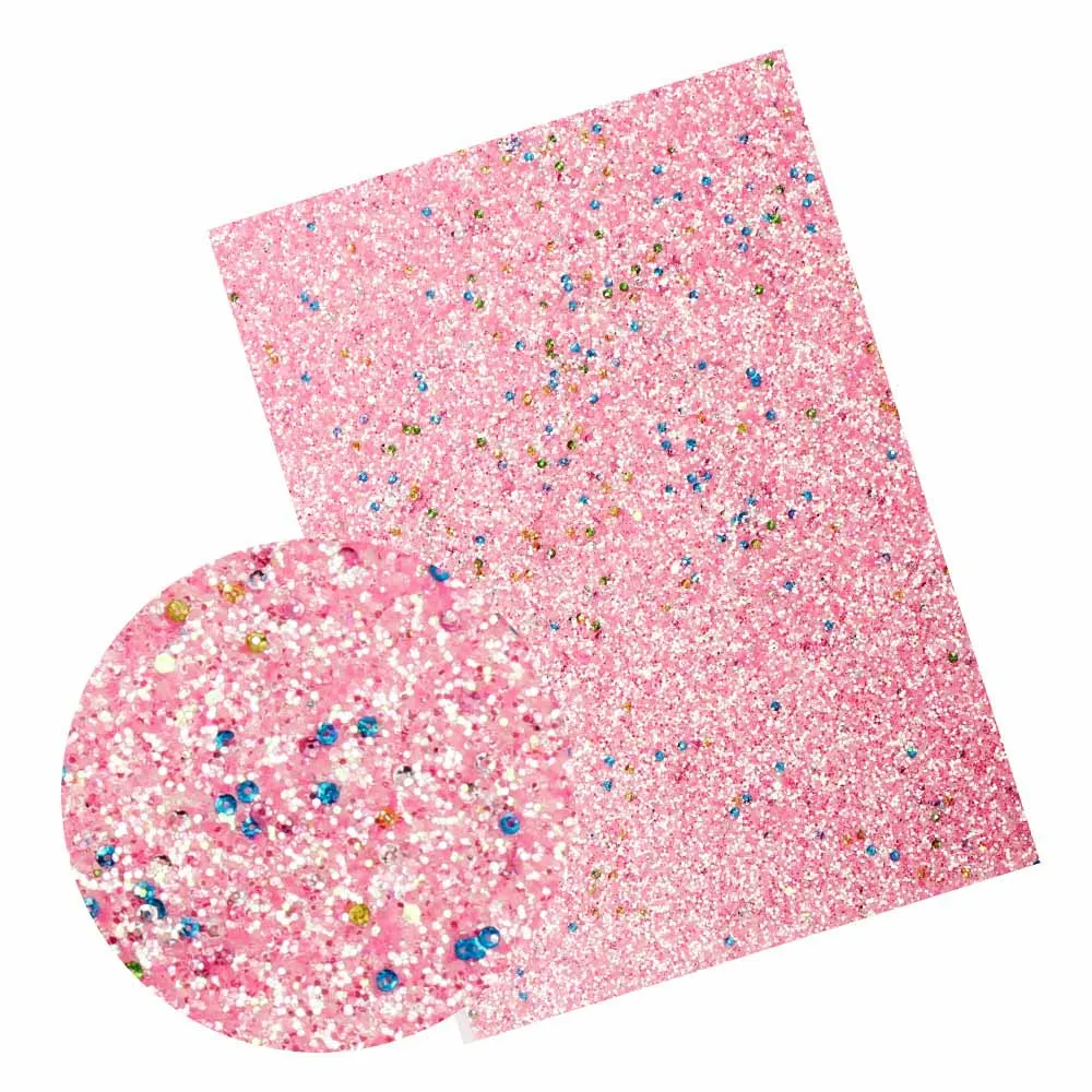 22*30 см твердый толстый Блестящий тканевый лист с круглыми блестками ткань ручной работы материал DIY аксессуары для волос - Цвет: pink