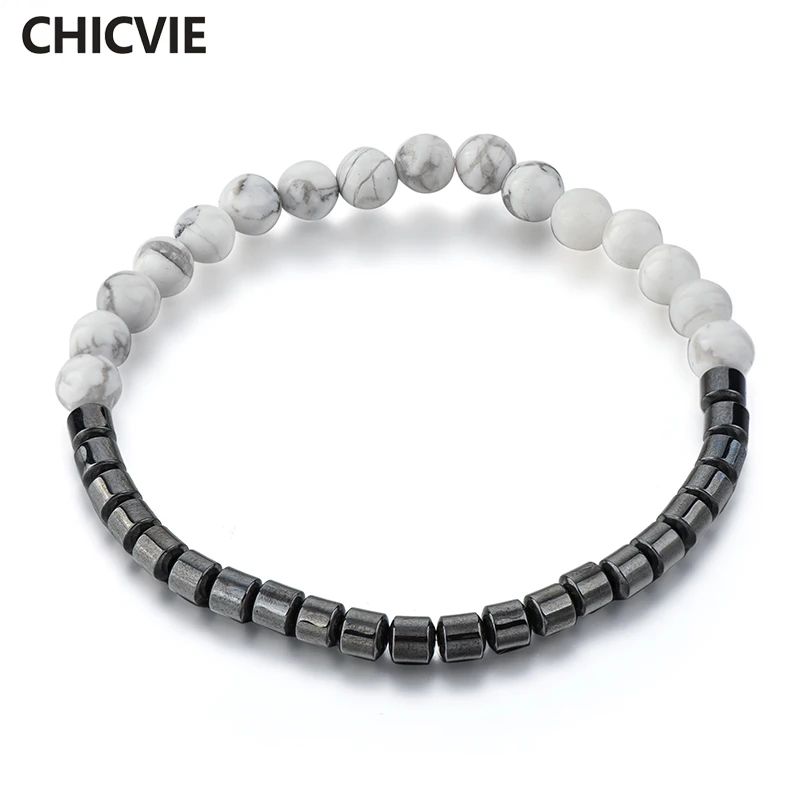 Белый мужской Браслет-талисман CHICVIE из нержавеющей стали на заказ браслеты