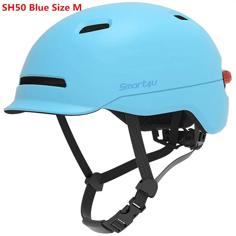 Smart4u водонепроницаемый велосипедный Смарт флэш-шлем матовый долгое использование шлем задний светильник горная дорога скутер для мужчин и женщин - Цвет: SH50  Blue Size M
