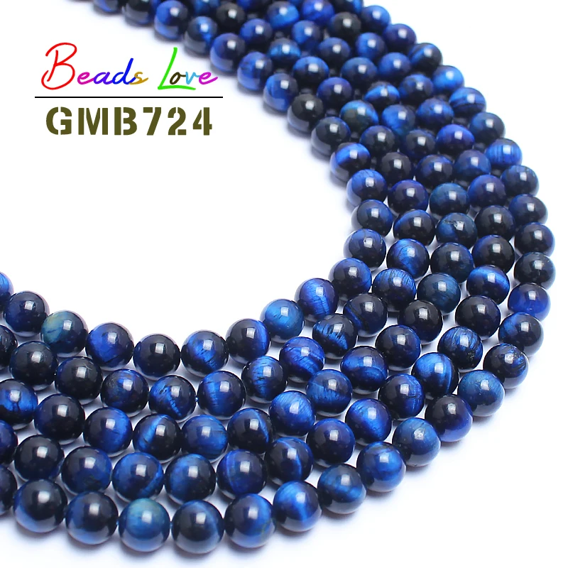 

A++ Blue Tiger Eye Round Beads Natural Stone Beads For Jewelry Making 6.8.10.12mm Pick Size 15" Free Shipping-F00125