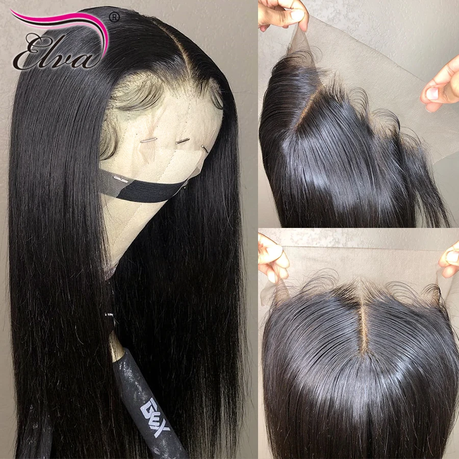 

Elva Hair 13x4 Lace Front Human Hair Wigs For Black Women Straight Remy Hair Brazilian Lace Front Wig Pre Plucked With Baby Hair