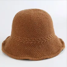 Seioum вдоль овечьей шерсти шапка трикотажная шляпа рыбака Осень-зима женской моды бассейна Панама аксессуары