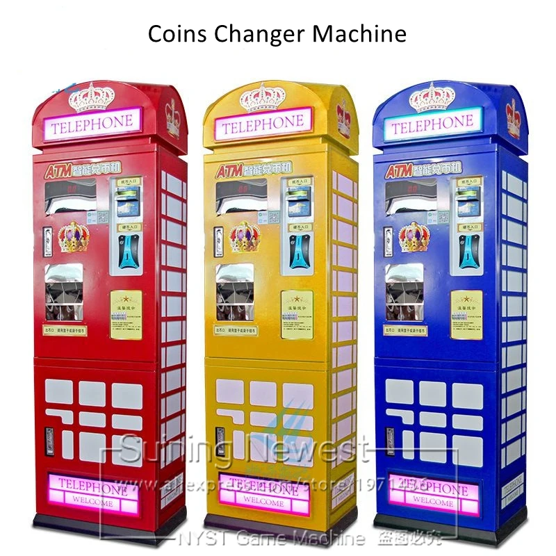 

Automatic Money Currency Exchange Arcade Games ATM Bill Token Coins Changer Machine In Shopping Malls And Games Center