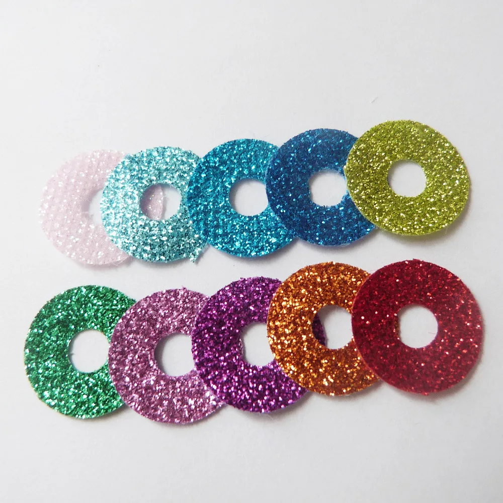 

40pcs/lot 12mm/16mm/20mm/24mm--- 10 colors round glitter Nonwovens for toy eyes materials --color option (no eyes)