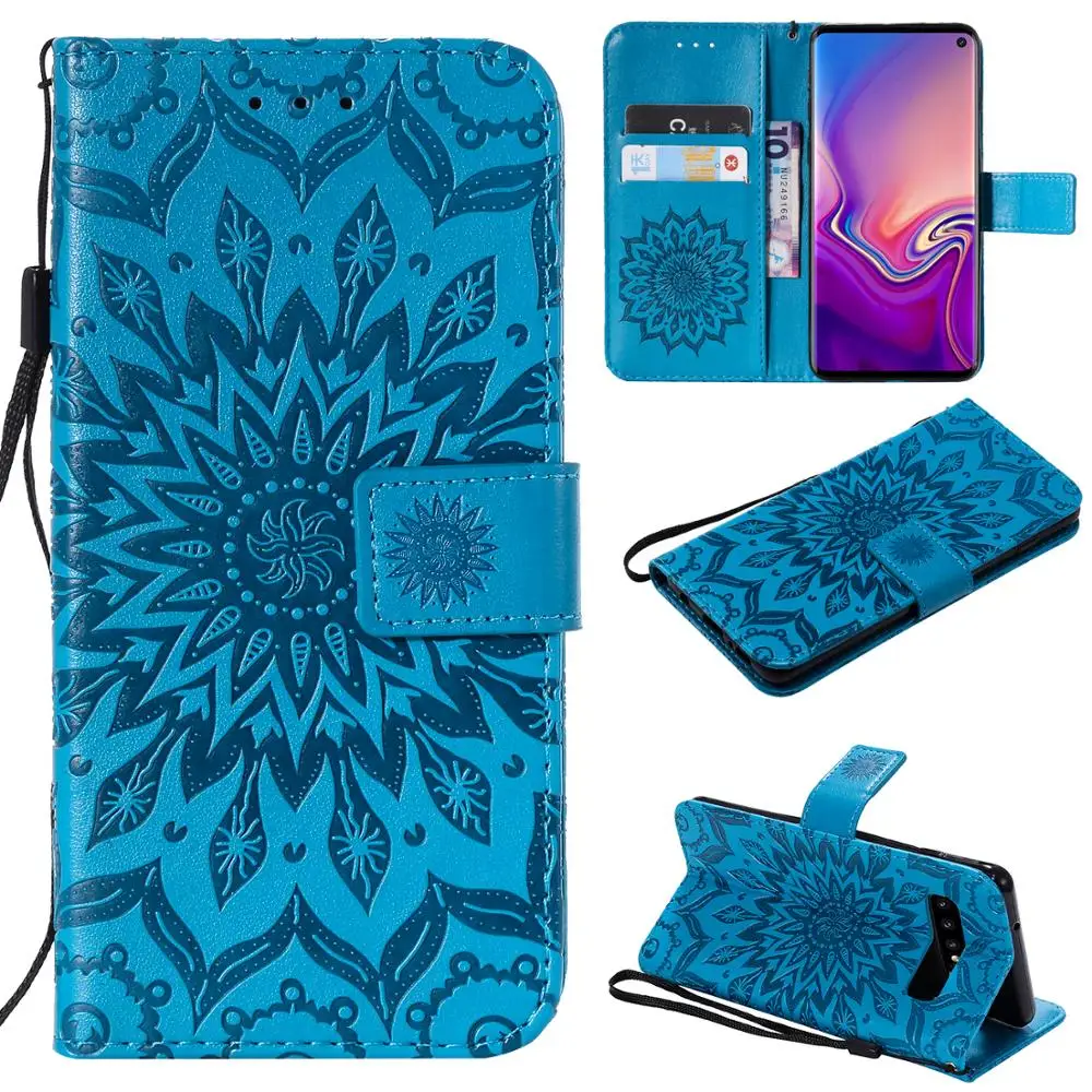 

SsHhUu Wallet Flip Cover Leather Cover Mandala Flower Walletfor Samsung Galaxy S6 S7 S8 Plus Edge Case For Samsung Note 8 9 Case