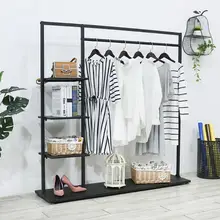 Simple coat stand iron art bedroom clothes rack floor - to - floor household storage clothing store clothes display rack modern simple coat rack floor standing coat hat rack bedroom living room clothes hanger hanging storage clothes racks