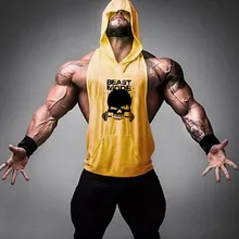 Летний спортивный жилет с тонким ремнем для бега, для фитнеса, бодибилдинга, мужской тонкий дышащий жилет без рукавов, свободный сшитый жилет с капюшоном