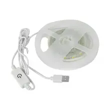 Под шкафом свет для кухни спальни ночник DC 5 В USB Светодиодная лента 1 м ТВ фоновое освещение гардероб гардеробный свет