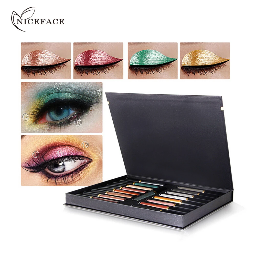 NICEFACE Pearl Liquid Shining Shimmer Shadow Glitter Eye shadow Pencil Pen Waterproof Shining Liquid Eyeshadow (2)