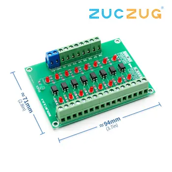 

24V To 5V 8-Channel 8bit Photoelectric Isolation Module Level Voltage Converter PNP Output PLC Signal Converter Adapter Module