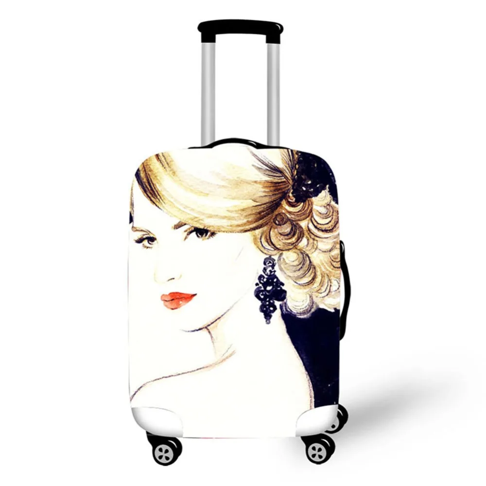 Beautiful Girls Design travel accessories suitcase protective covers 18-30 inch elastic luggage dust cover case stretchable Beautiful Girls Design travel accessories suitcase protective covers 18-30 inch elastic luggage dust cover case stretchable