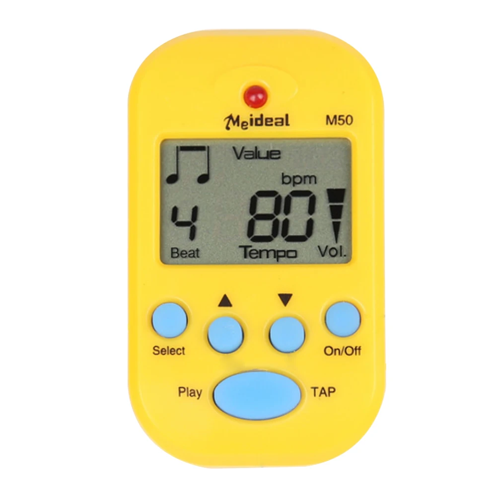 M50 Digital Tuner Guitar Metronome LCD Display Clip On Rhythm Piano Electronic Universal Violin Pitch Generator Mini Accessories