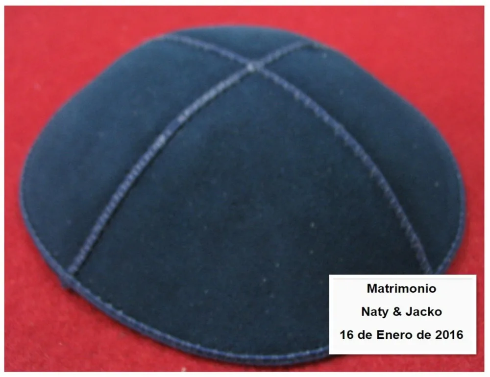 Еврейская кипа из замши YARMULKE KIPPAH Персонализированная