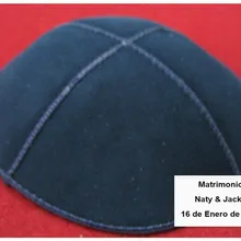 Еврейская кипа из замши YARMULKE KIPPAH Персонализированная