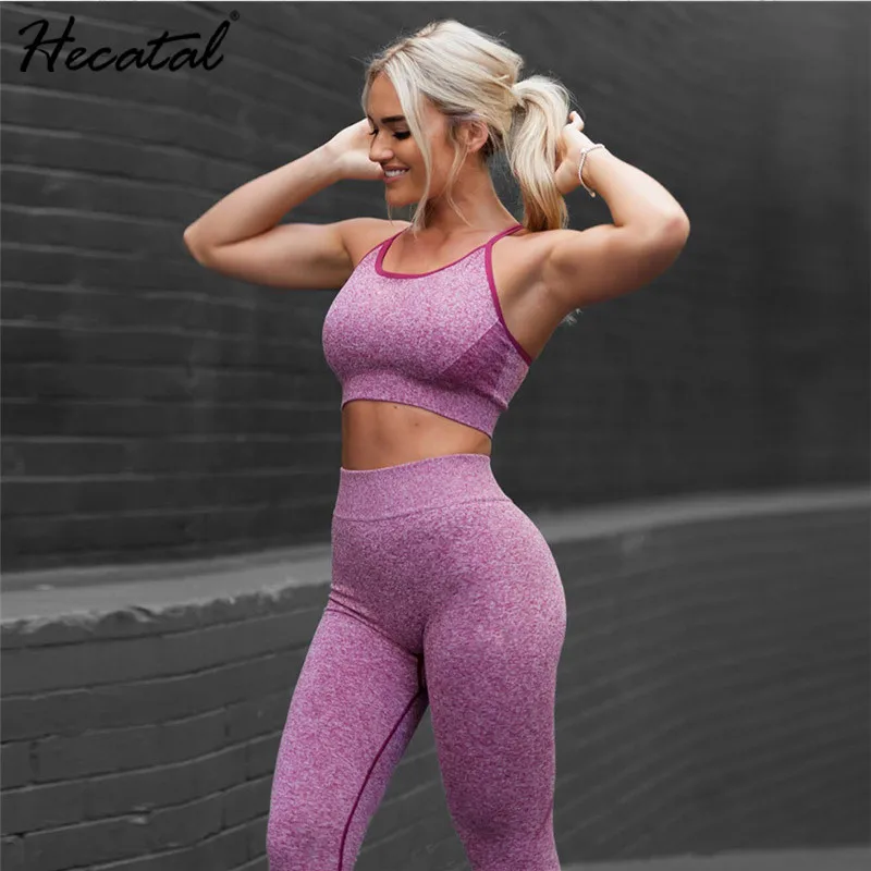 

Solid Women Yoga Set for Fitness Yoga Gym Sportwear Bra & Leggings High Stretch Yoga Suits Sports Tracksuit Yoga Sets