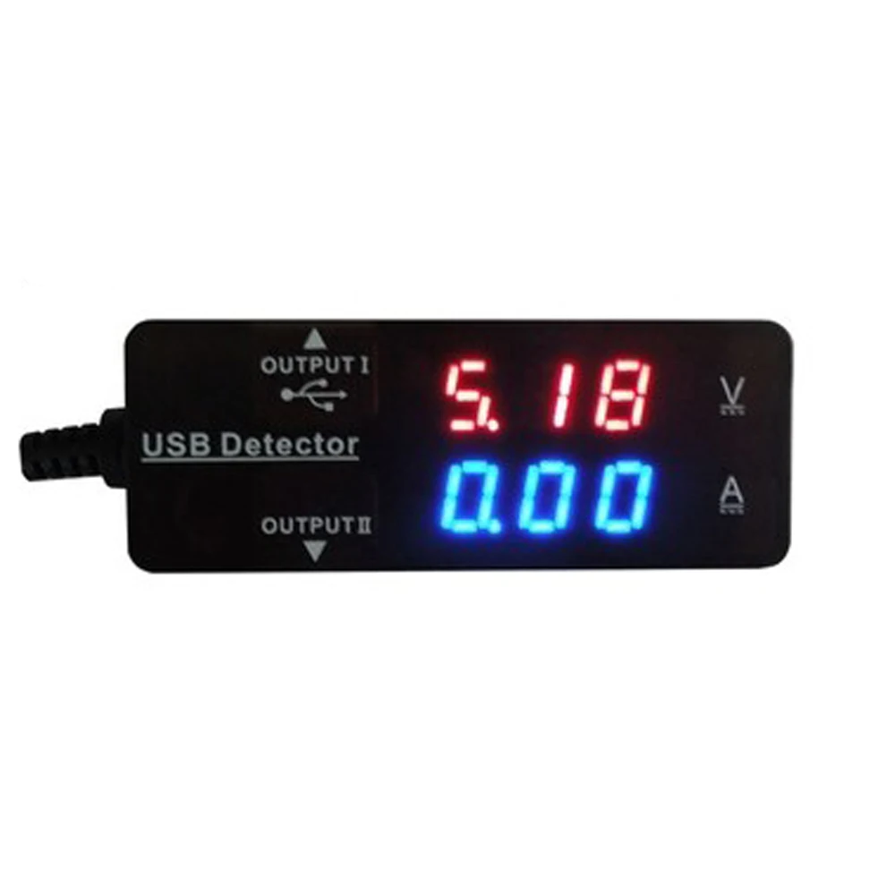 

Universal 3.2V-10V USB Charging Voltage meter Voltmeter 0-3A Current Meter Ammeter 0.28" Blue Red Dual LED Display USB Detector