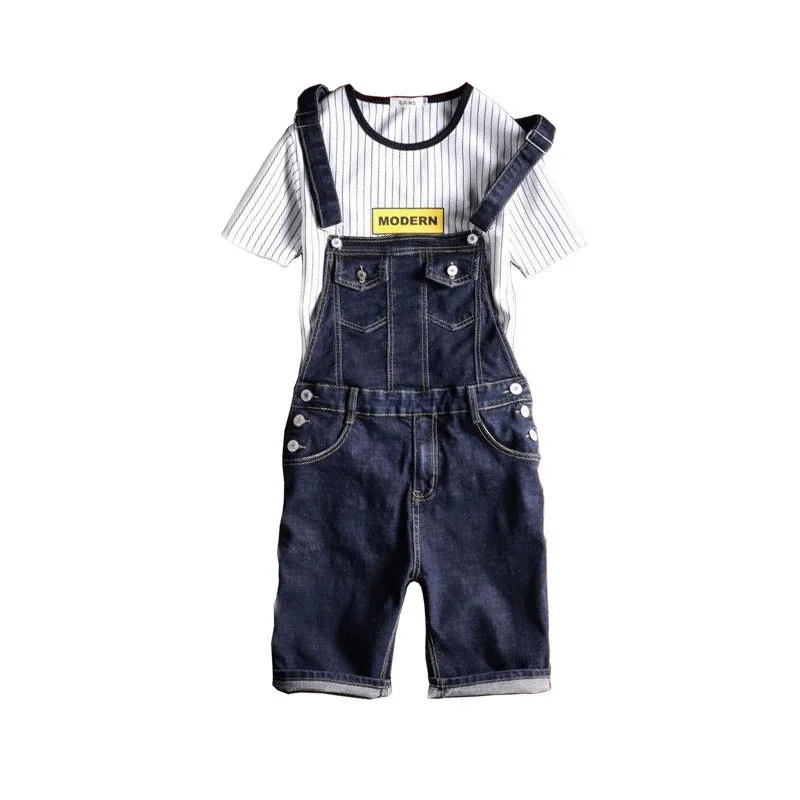 

2018 New Male Denim Jumpsuit Short Blue Denim Overalls Men Shorts Suspender jean shorts Bermuda Masculina Size S M L XL 2XL-5XL
