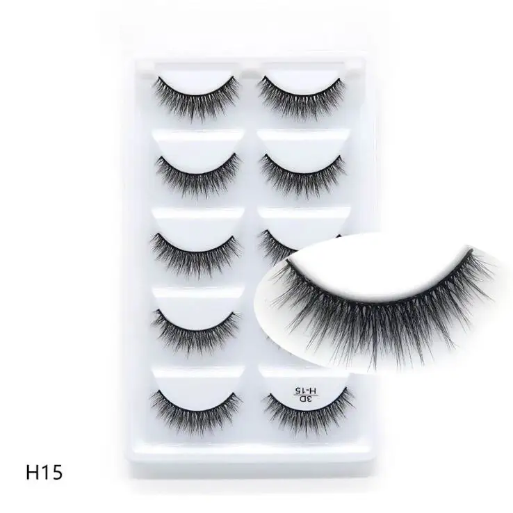 NEW 1/3/5 pairs Fake Mink Eyelashes 3D Natural False Eyelashes 3d Mink Lashes Soft Eyelash Extension Makeup Kit Cilios