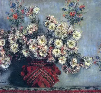 

High quality Oil painting Canvas Reproductions Chrysanthemums (1882) by Claude Monet hand painted