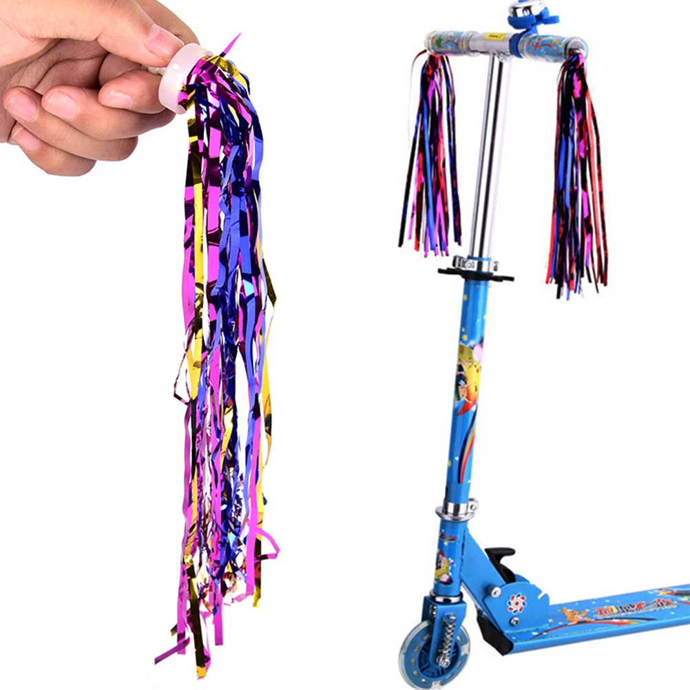 5Pair Bicycle Bike Cycling Tricycle Kid Girl Handlebar Colorful Streamers Tassels